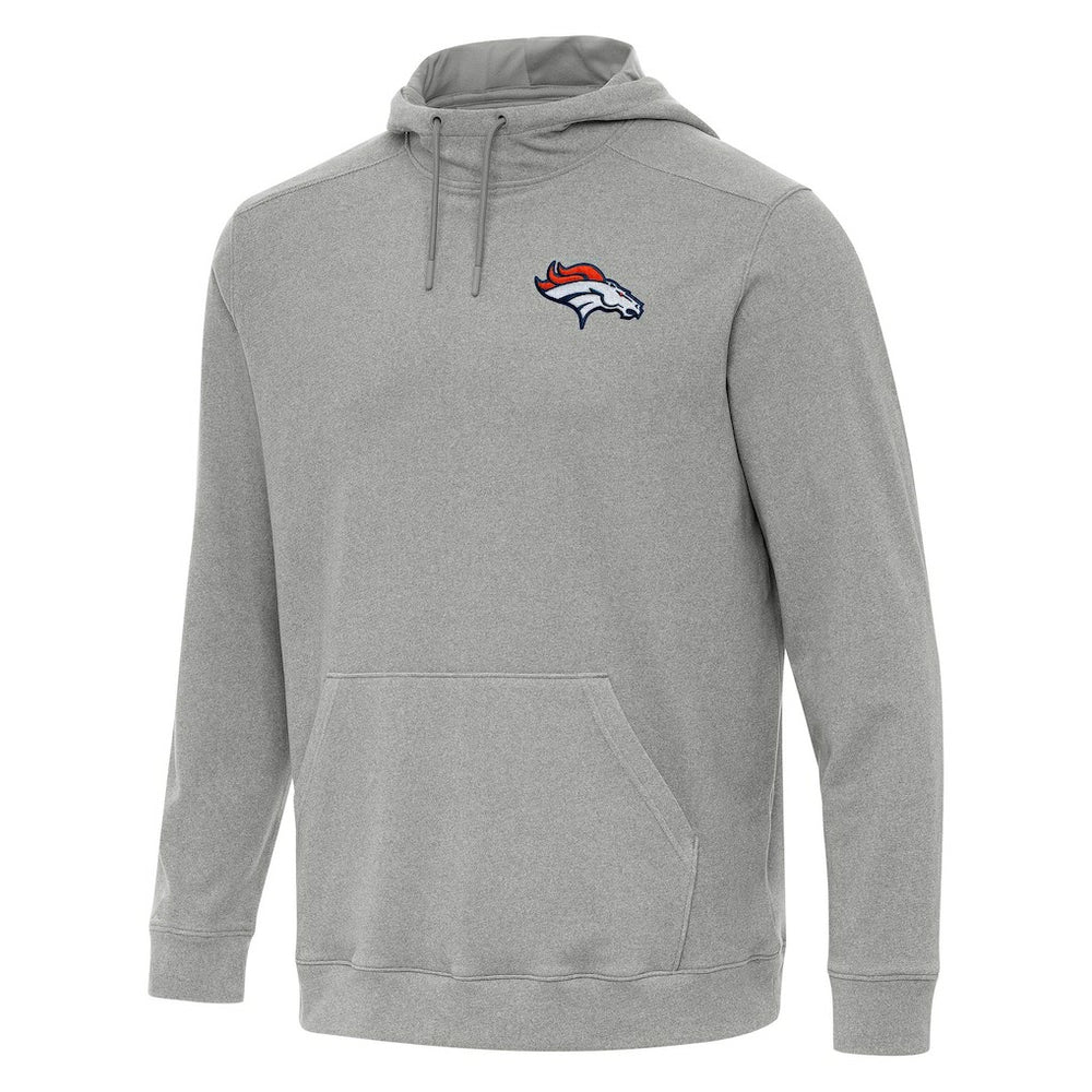 Denver Broncos Antigua Cloud Pullover Hoodie Heather Gray - NFL