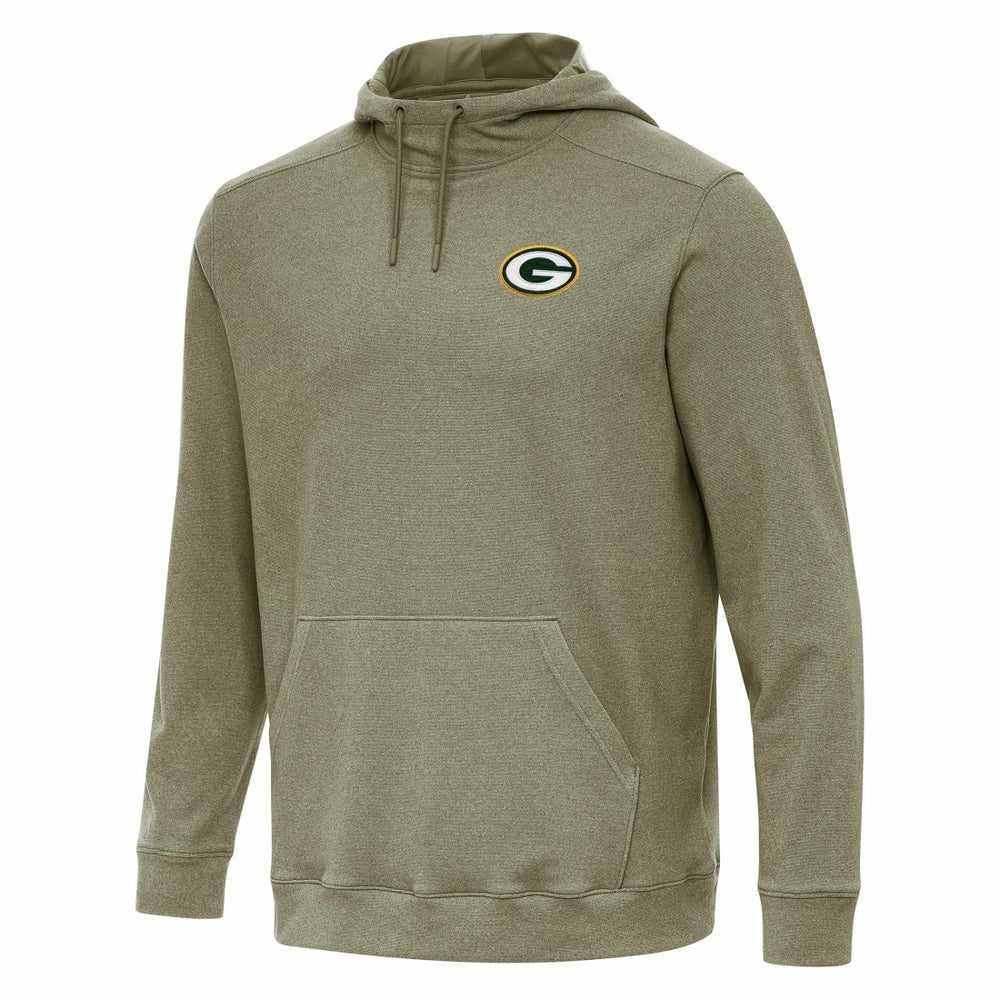 Green Bay Packers Antigua Cloud Pullover Hoodie Olive - NFL