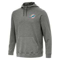 Miami Dolphins Antigua Cloud Pullover Hoodie Heather Black - NFL