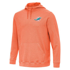 Miami Dolphins Antigua Cloud Pullover Hoodie Heather Orange - NFL