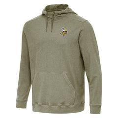 Minnesota Vikings Antigua Cloud Pullover Hoodie Olive - NFL