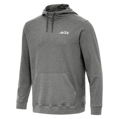 New York Jets Antigua Cloud Pullover Hoodie Heather Black - NFL