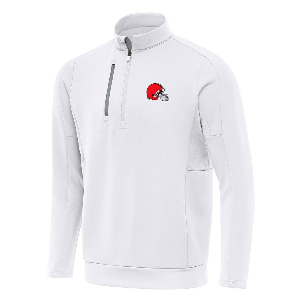 Cleveland Browns Antigua Generation Quarter-Zip Pullover Top White - NFL