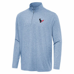 Houston Texans Antigua Hunk Quarter-Zip Jacket Heather Royal - NFL