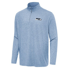 Seattle Seahawks Antigua Hunk Quarter-Zip Jacket Heather Royal - NFL