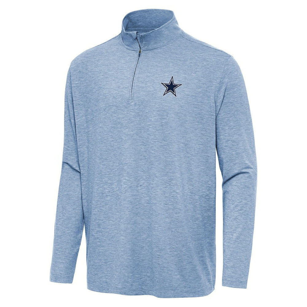 Dallas Cowboys Antigua Hunk Quarter-Zip Jacket Heather Royal - NFL