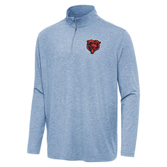 Chicago Bears Antigua Hunk Quarter-Zip Jacket Heather Royal - NFL