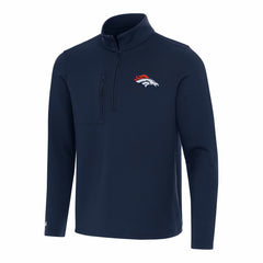 Denver Broncos Antigua Insider Quarter-Zip Pullover Top Navy - NFL