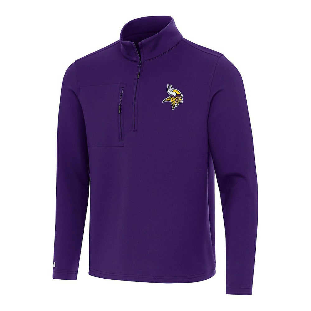 Minnesota Vikings Antigua Insider Quarter-Zip Pullover Top Purple - NFL