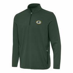 Green Bay Packers Antigua Perilous Quarter-Zip Pullover Top Green - NFL