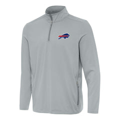 Buffalo Bills Antigua Perilous Quarter-Zip Pullover Top Gray - NFL