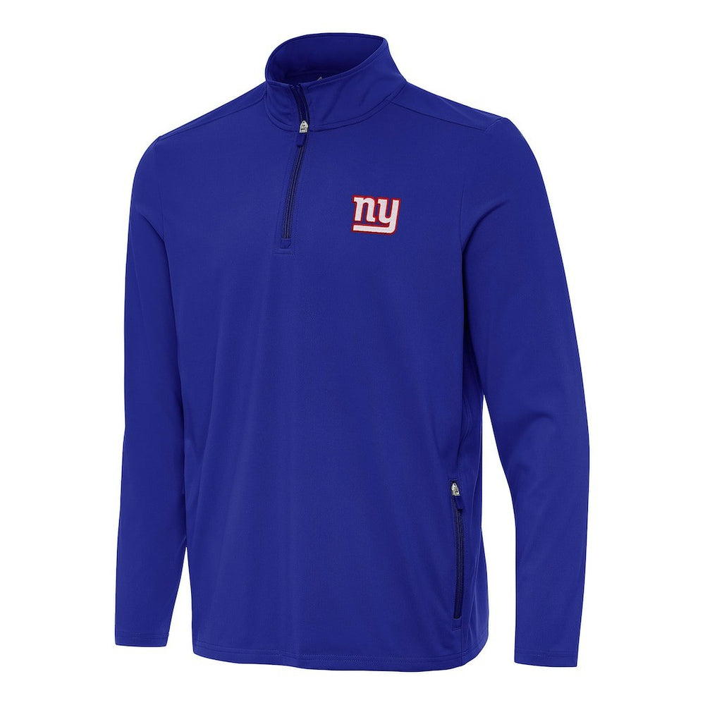 New York Giants Antigua Perilous Quarter-Zip Pullover Top Royal - NFL