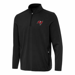 Tampa Bay Buccaneers Antigua Perilous Quarter-Zip Pullover Top Black - NFL