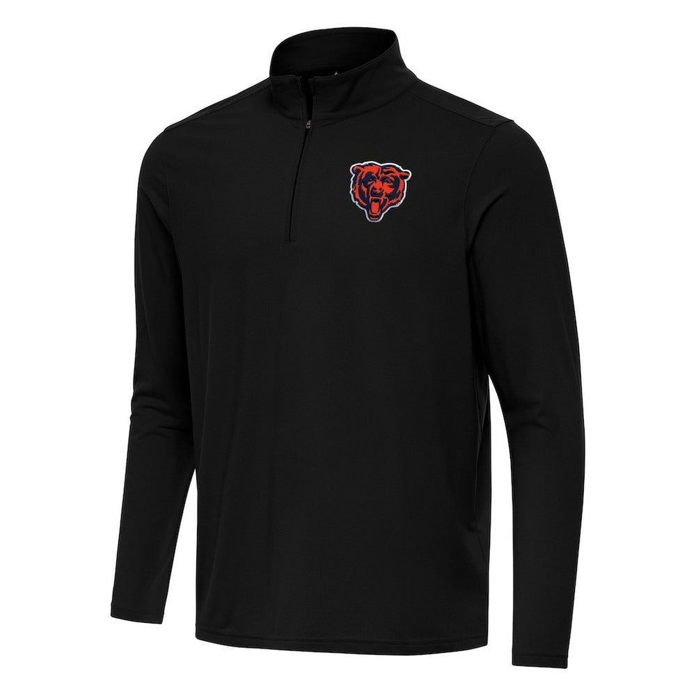 Chicago Bears Antigua Intent Quarter-Zip Pullover Top Black - NFL