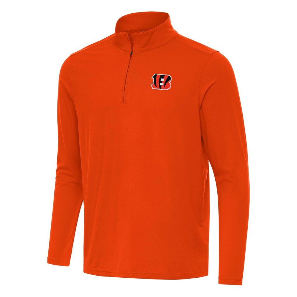 Cincinnati Bengals Antigua Intent Quarter-Zip Pullover Top Orange - NFL