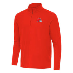 Cleveland Browns Antigua Intent Quarter-Zip Pullover Top Orange - NFL