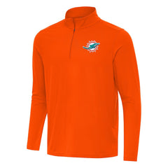 Miami Dolphins Antigua Intent Quarter-Zip Pullover Top Orange - NFL