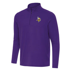 Minnesota Vikings Antigua Intent Quarter-Zip Pullover Top Purple - NFL