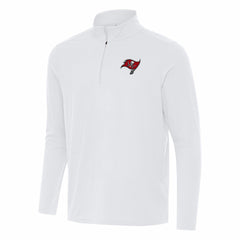 Tampa Bay Buccaneers Antigua Intent Quarter-Zip Pullover Top White - NFL