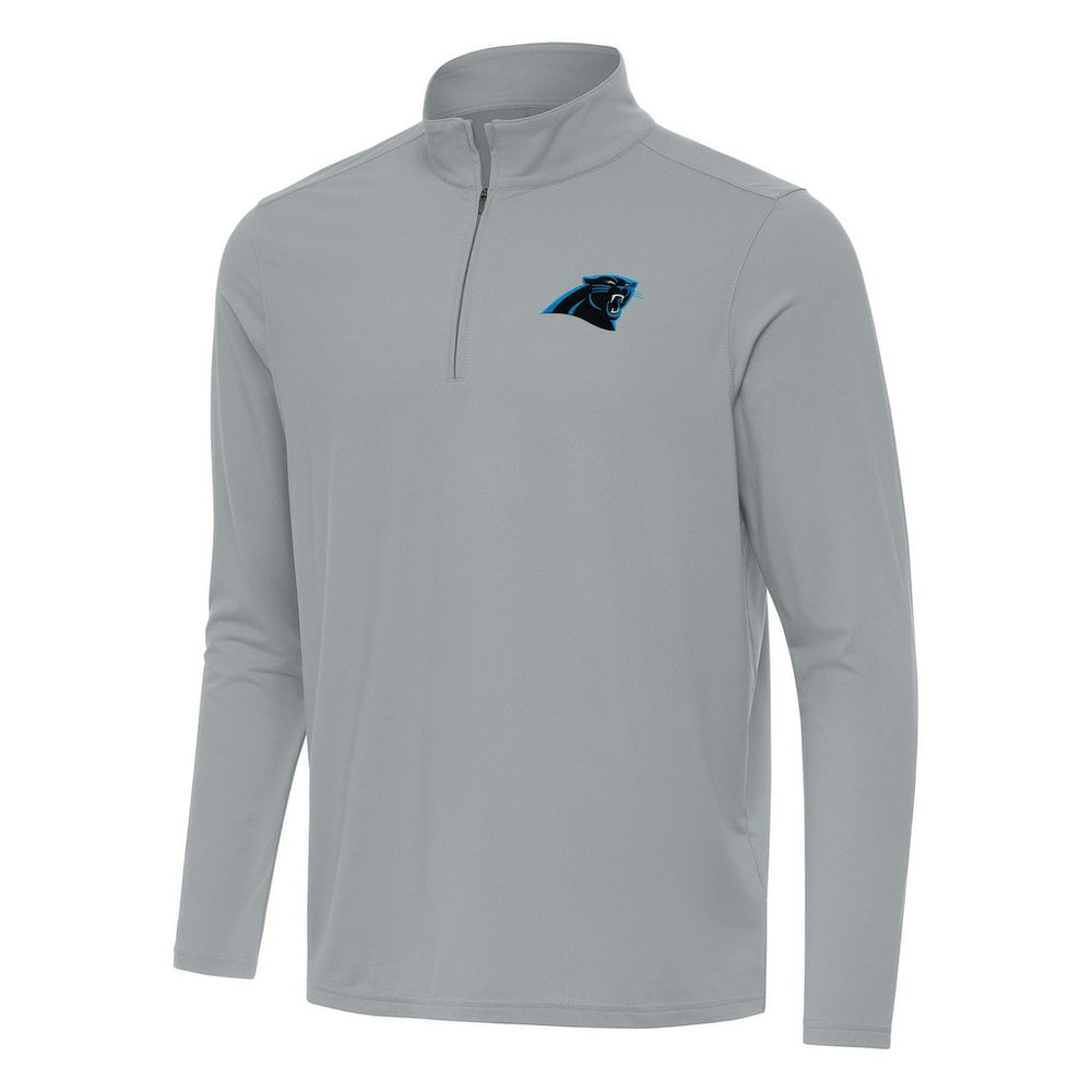 Carolina Panthers Antigua Intent Quarter-Zip Pullover Top Gray - NFL