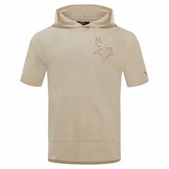 Minnesota Vikings Pro Standard Neutrals Capsule Short Sleeve Pullover Hoodie Tan - NFL