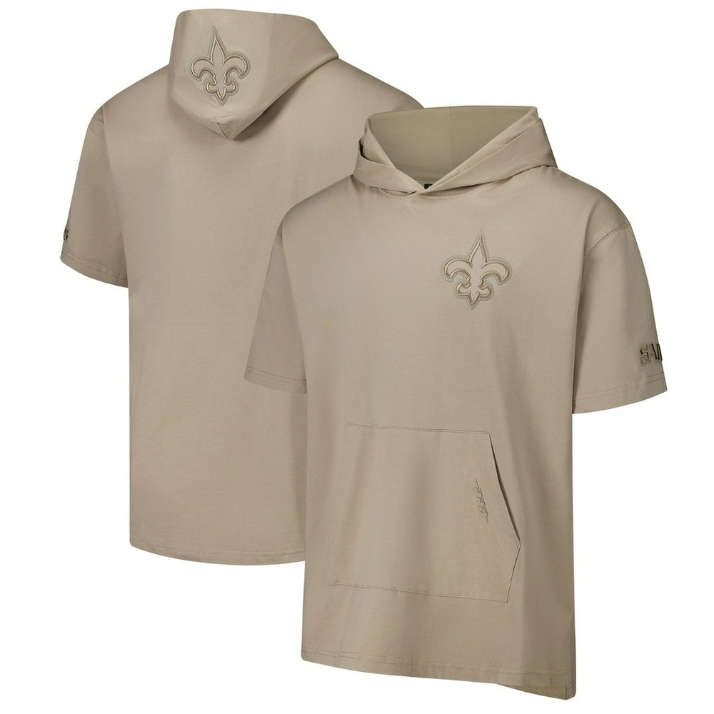 New Orleans Saints Pro Standard Neutrals Capsule Short Sleeve Pullover Hoodie Tan - NFL