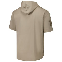 New Orleans Saints Pro Standard Neutrals Capsule Short Sleeve Pullover Hoodie Tan - NFL