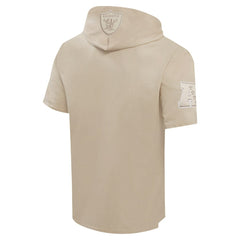 Las Vegas Raiders Pro Standard Neutrals Capsule Short Sleeve Pullover Hoodie Tan - NFL