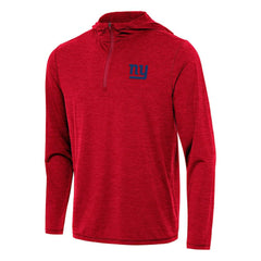 New York Giants Antigua Tidy Quarter-Zip Pullover Hoodie Heather Red - NFL