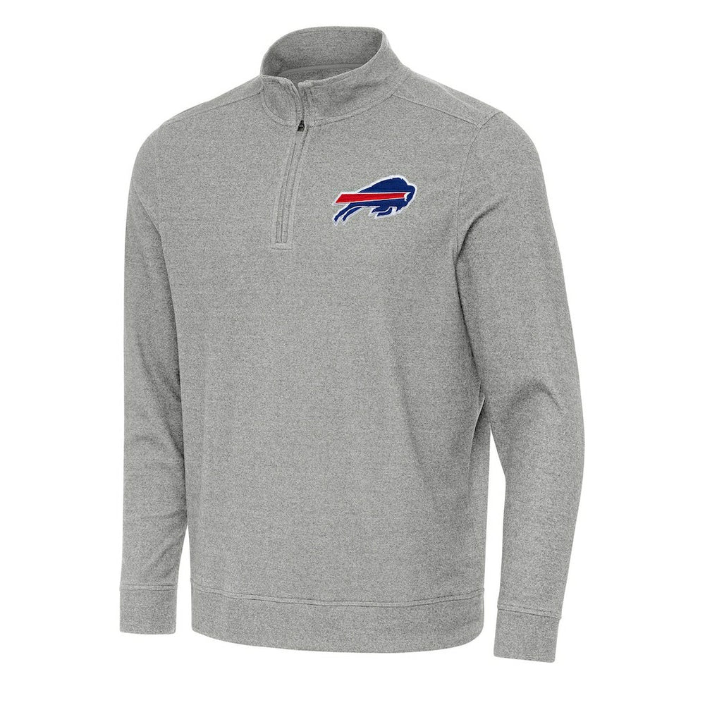 Buffalo Bills Antigua Subtle Quarter-Zip Top Heather Gray - NFL