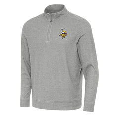Minnesota Vikings Antigua Subtle Quarter-Zip Top Heather Gray - NFL