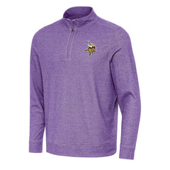 Minnesota Vikings Antigua Subtle Quarter-Zip Top Heather Purple - NFL
