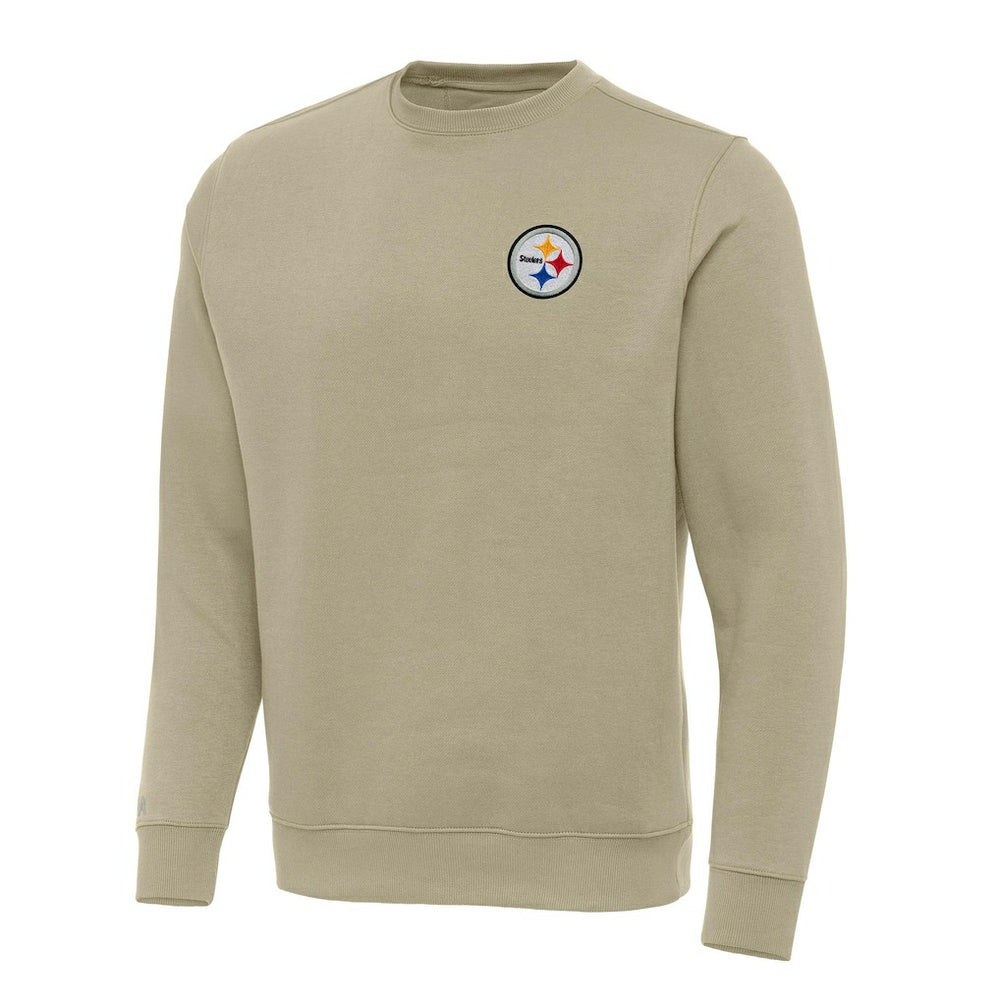 Pittsburgh Steelers Antigua Victory Pullover Sweatshirt Khaki - NFL