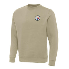 Pittsburgh Steelers Antigua Victory Pullover Sweatshirt Khaki - NFL