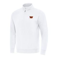 Washington Commanders Antigua Victory Quarter-Zip Pullover Top White - NFL