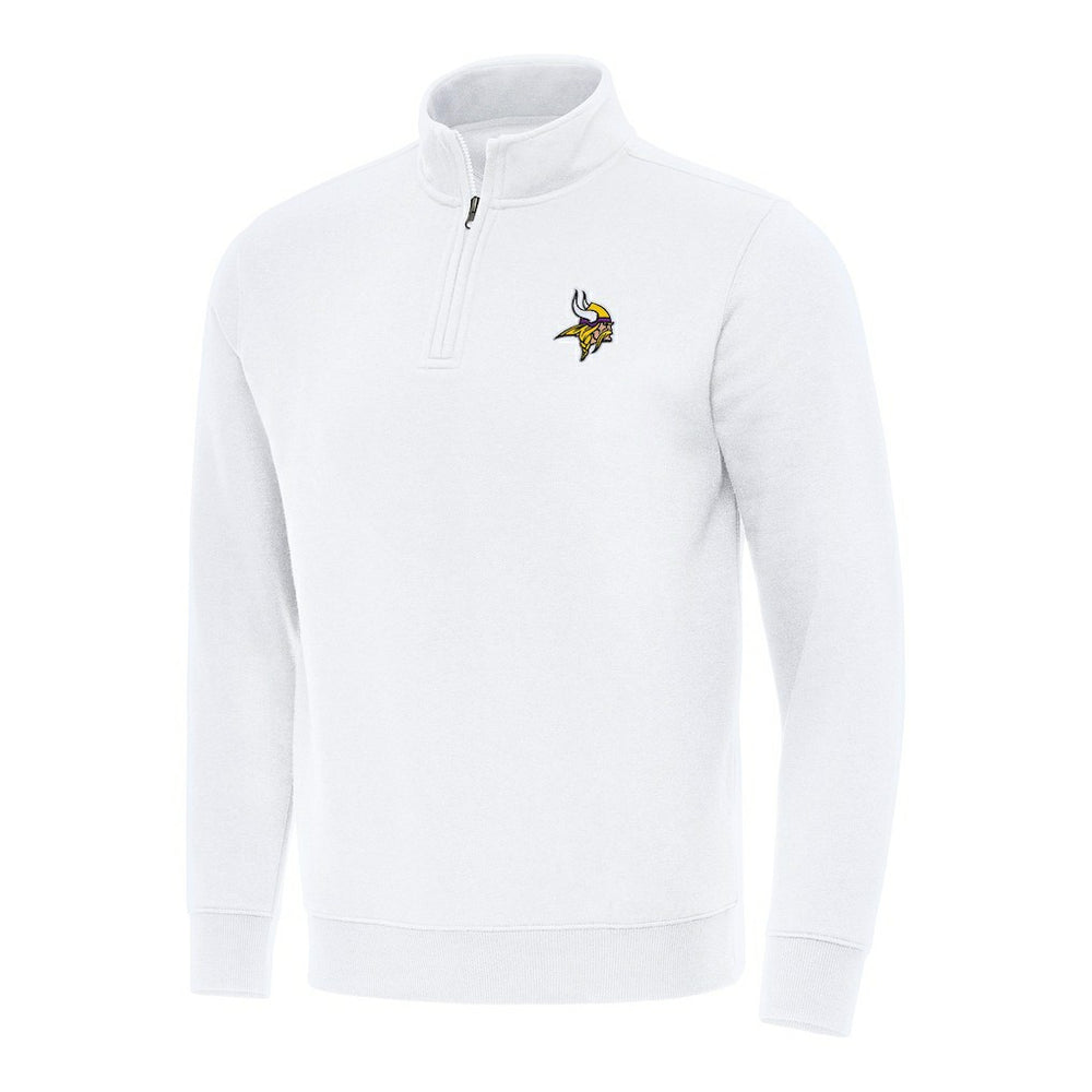 Minnesota Vikings Antigua Victory Quarter-Zip Pullover Top White - NFL