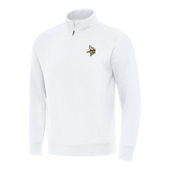 Minnesota Vikings Antigua Victory Quarter-Zip Pullover Top White - NFL