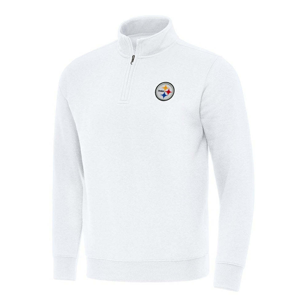 Pittsburgh Steelers Antigua Victory Quarter-Zip Pullover Top White - NFL