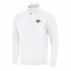 Green Bay Packers Antigua Victory Quarter-Zip Pullover Top White - NFL
