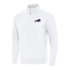 Buffalo Bills Antigua Victory Quarter-Zip Pullover Top White - NFL