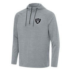 Las Vegas Raiders Antigua Spikes Quarter-Zip Pullover Hoodie Heather Gray - NFL
