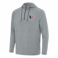Houston Texans Antigua Spikes Quarter-Zip Pullover Hoodie Heather Gray - NFL