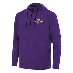 Baltimore Ravens Antigua Spikes Quarter-Zip Pullover Hoodie Heather Purple - NFL