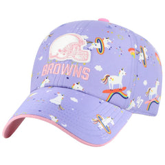 Cleveland Browns '47 Girls Preschool Unicorn Clean Up Adjustable Hat Lavender - 47 brand