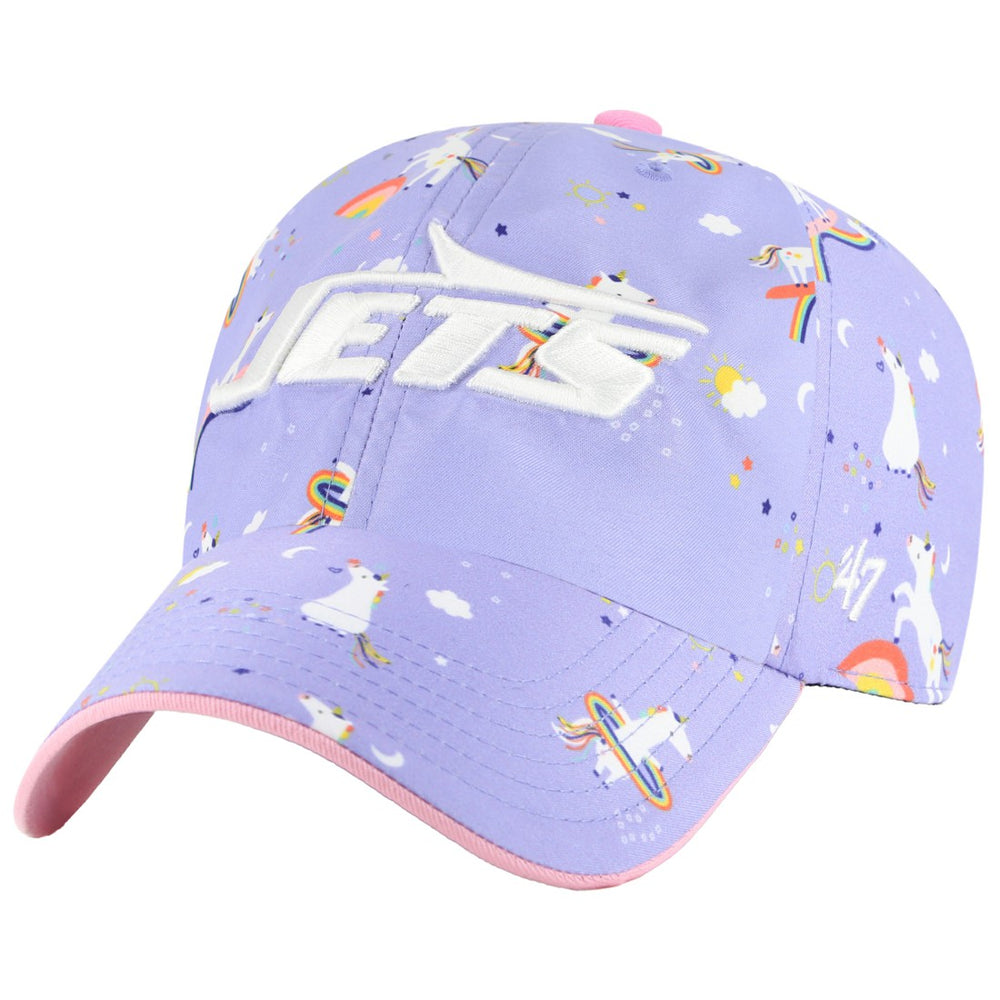 New York Jets '47 Girls Preschool Unicorn Clean Up Adjustable Hat Lavender - 47 brand