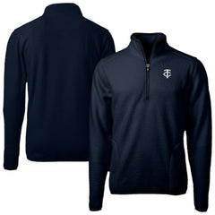 Minnesota Twins Cutter & Buck Cascade Eco Fleece Quarter-Zip Jacket On Sale