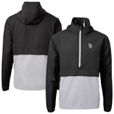 San Diego Padres Cutter & Buck Charter Eco Recycled Anorak Half-Zip Hoodie Jacket discount