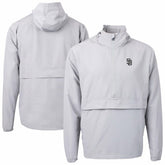 San Diego Padres Cutter & Buck Charter Eco Recycled Anorak Half-Zip Hoodie Jacket On Sale