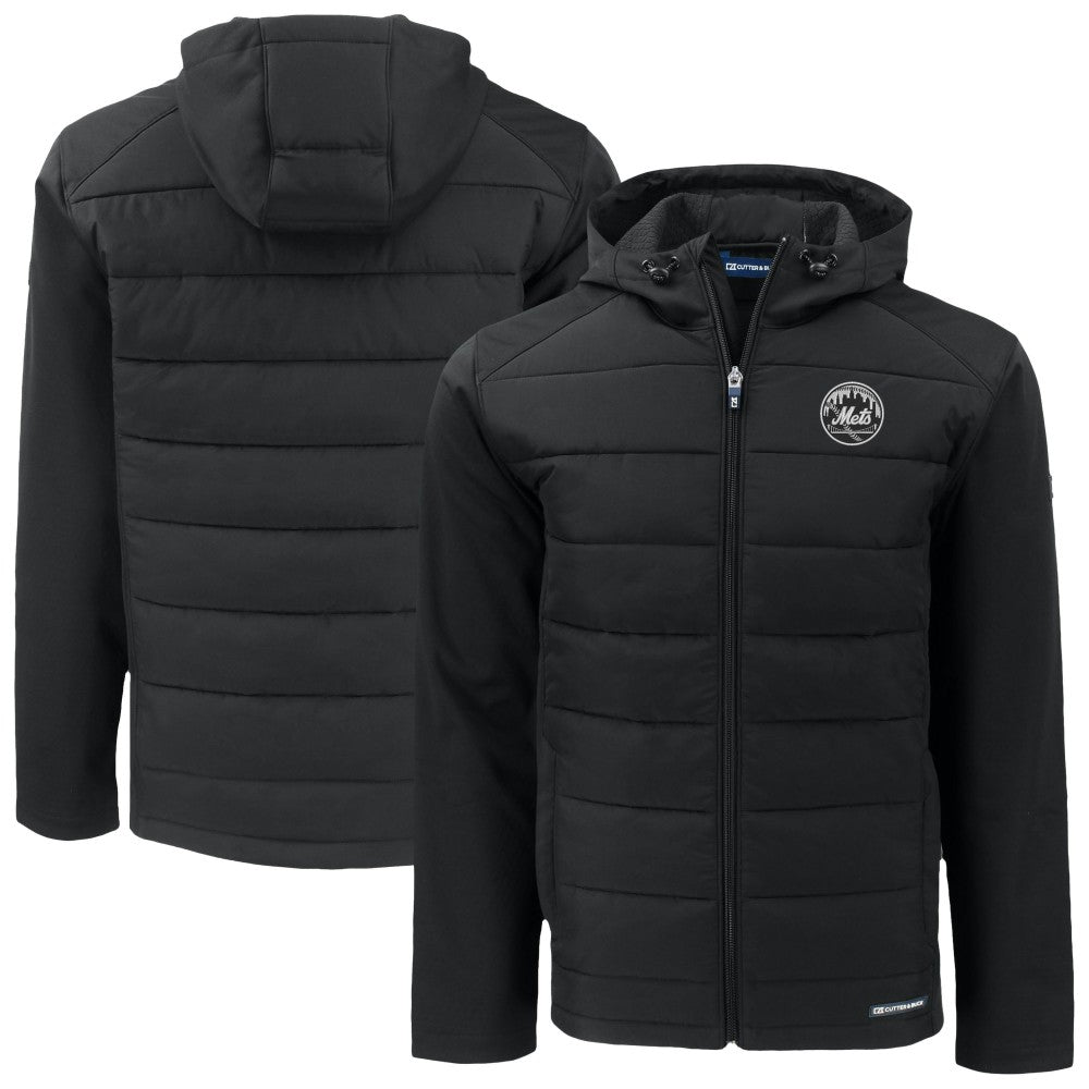 New York Mets Cutter & Buck Evoke Hybrid Eco Softshell Recycled Full-Zip Hooded Jacket Near Me