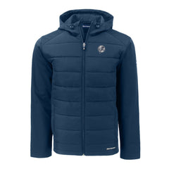 New York Yankees Cutter & Buck Evoke Hybrid Eco Softshell Recycled Full-Zip Hooded Jacket Lifestyle